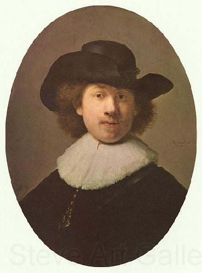 REMBRANDT Harmenszoon van Rijn Self-portrait with wide-awake hat